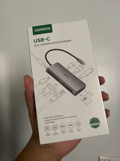 UGREEN 9 in 1 USB C Hub (HDMI, 2 USB-C 5GBps, RJ45, PD100W, 2 USB 3.0, SD/TF Card Reader) - PH