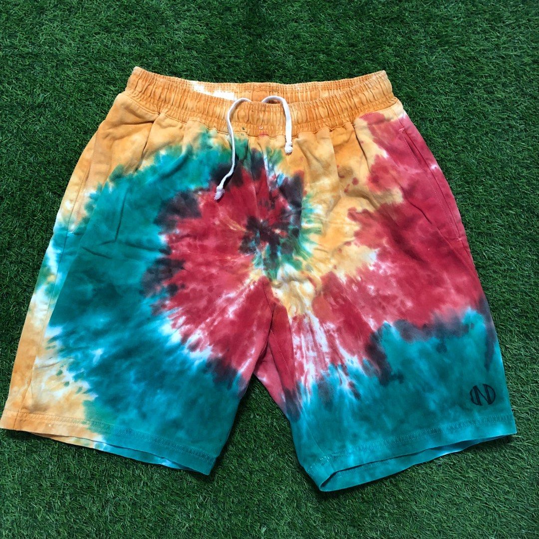 mens tie dye short
