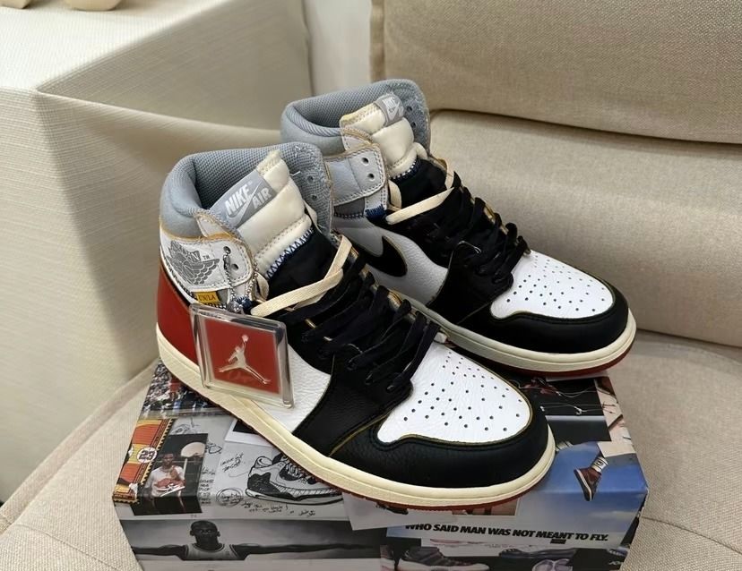 Union x Jordan Air Jordan 1 Retro High Og Nrg 聯名款黑白紅, 男裝