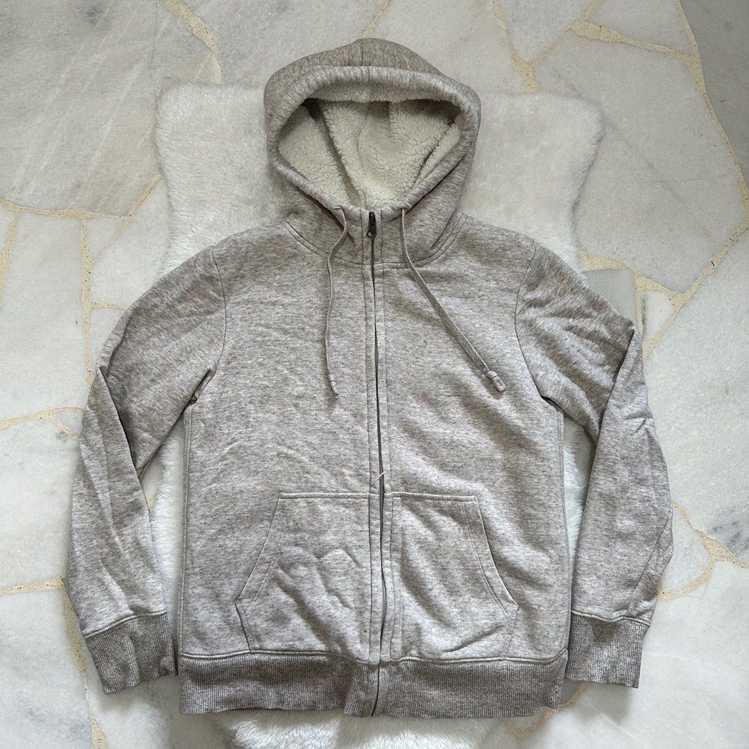 Uniqlo Fluffy Zip Hoodie Women s Fashion Coats Jackets and