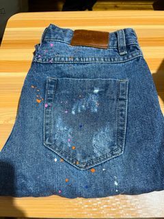 Urban Revivo Paint Splatter Denim Jeans