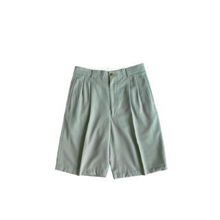 Urbanscape tailored shorts sage green regular fit celana pendek bahan pleated