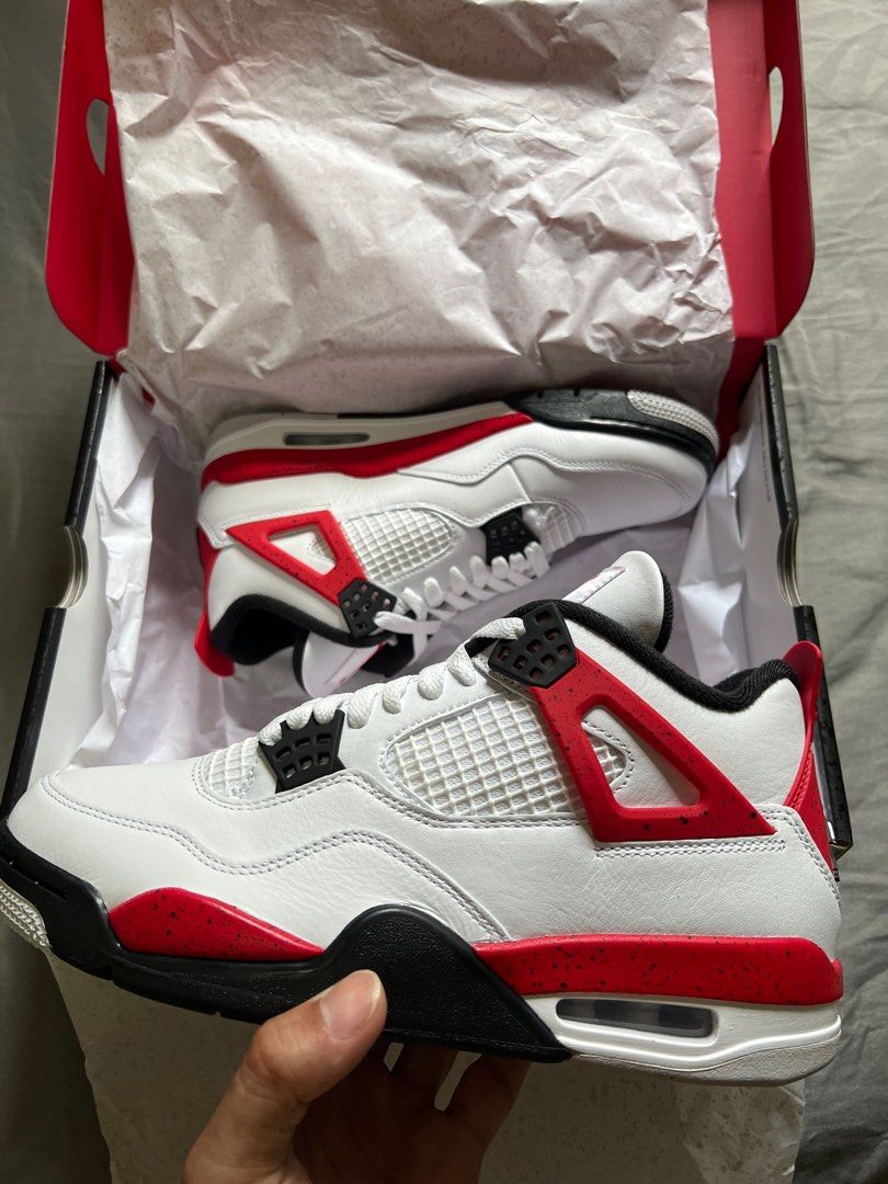Red discount cement jordans