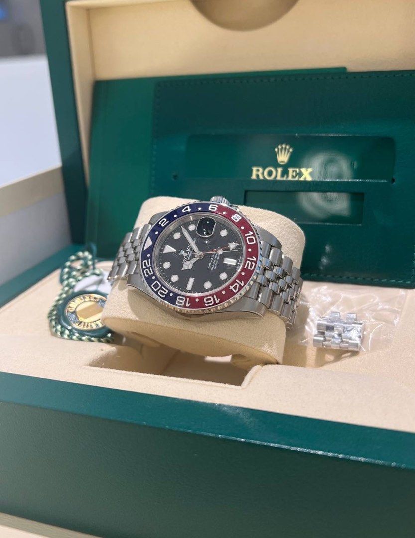 USED Rolex GMT 126710BLRO Pepsi Luxury Watches on Carousell