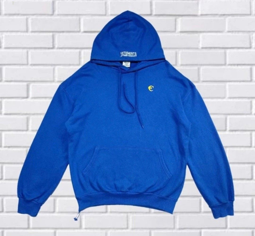 Vetements Automne Hiver 2018 Blue Hoodie Original Authentic 100