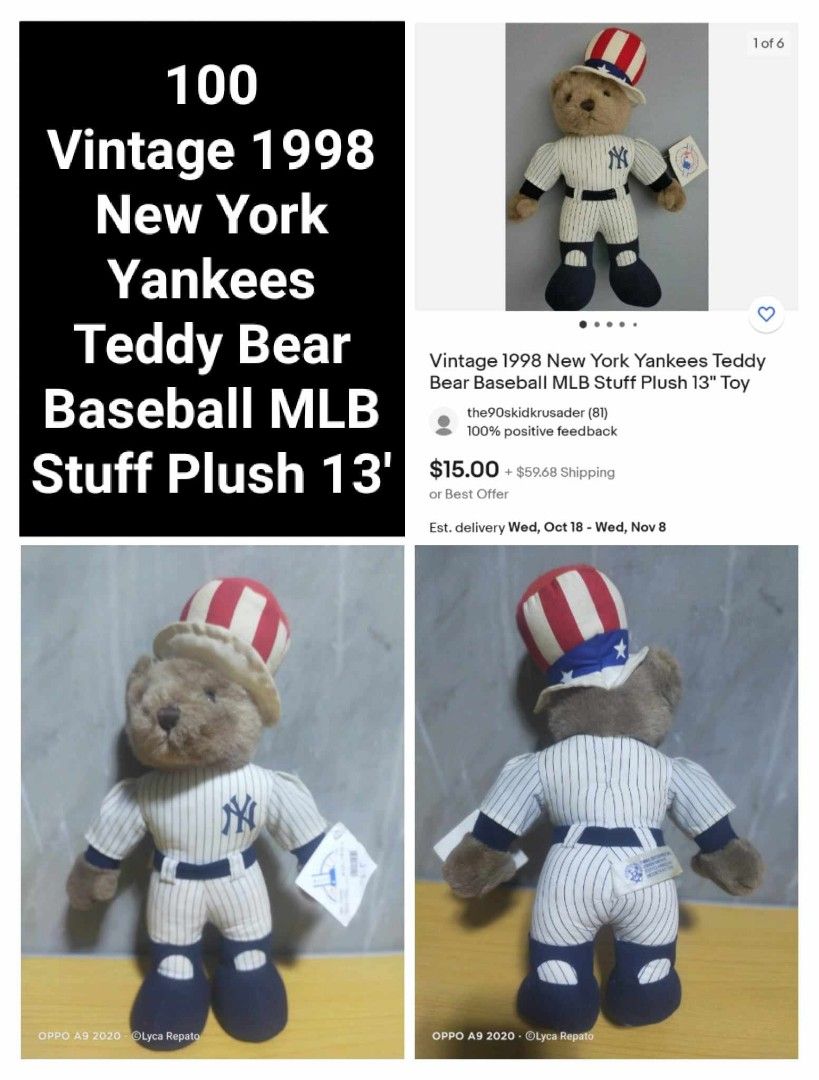 NY Yankees New York MLB Baseball Stuffed Animal Bear Plush 14 Good Stuff  Tags