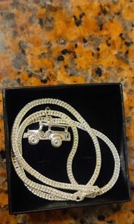 Vintage 925 silver necklace rare  pinoy jeep pendant