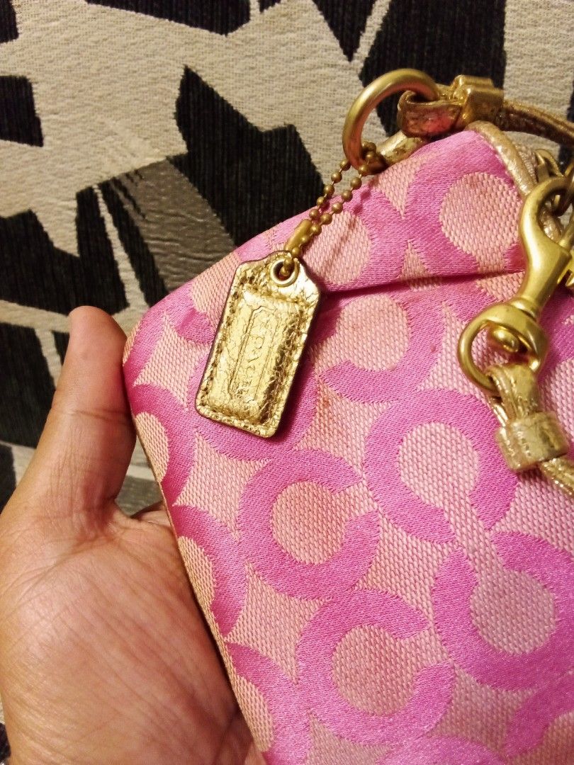 authentic coach pink vintage bag, Luxury, Bags & Wallets on Carousell