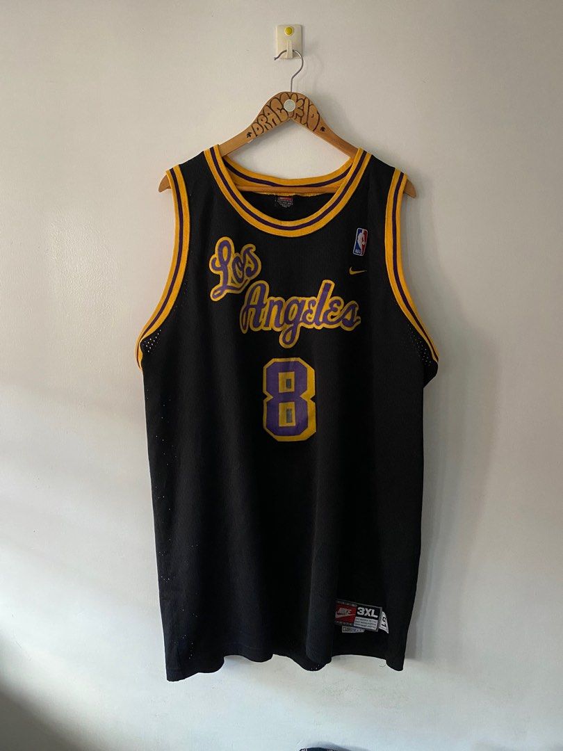 Vintage Kobe Bryant Adidas Basket Ball Lakers Jersey 8 Black 