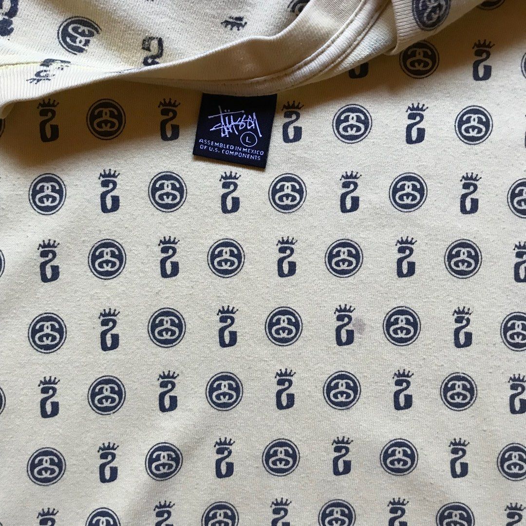 Stussy monogram shirt inspired by gucci, Men's Fashion, Tops & Sets,  Tshirts & Polo Shirts on Carousell