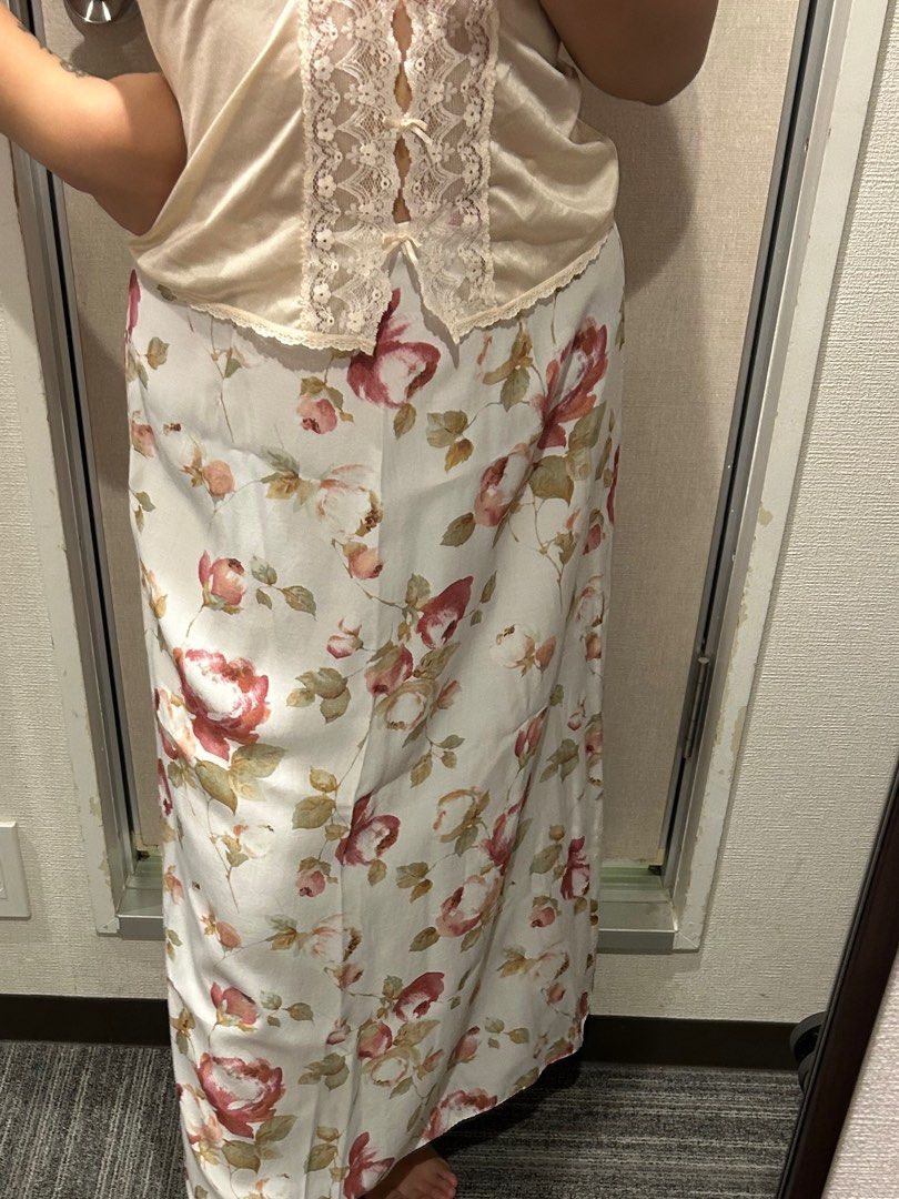 90s floral clearance maxi skirt