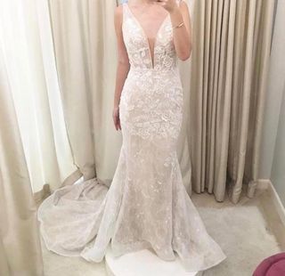 White label full lace wedding gown
