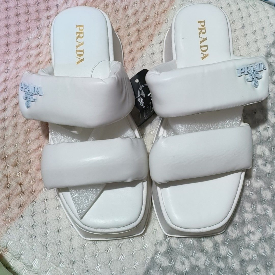 White hotsell slides women