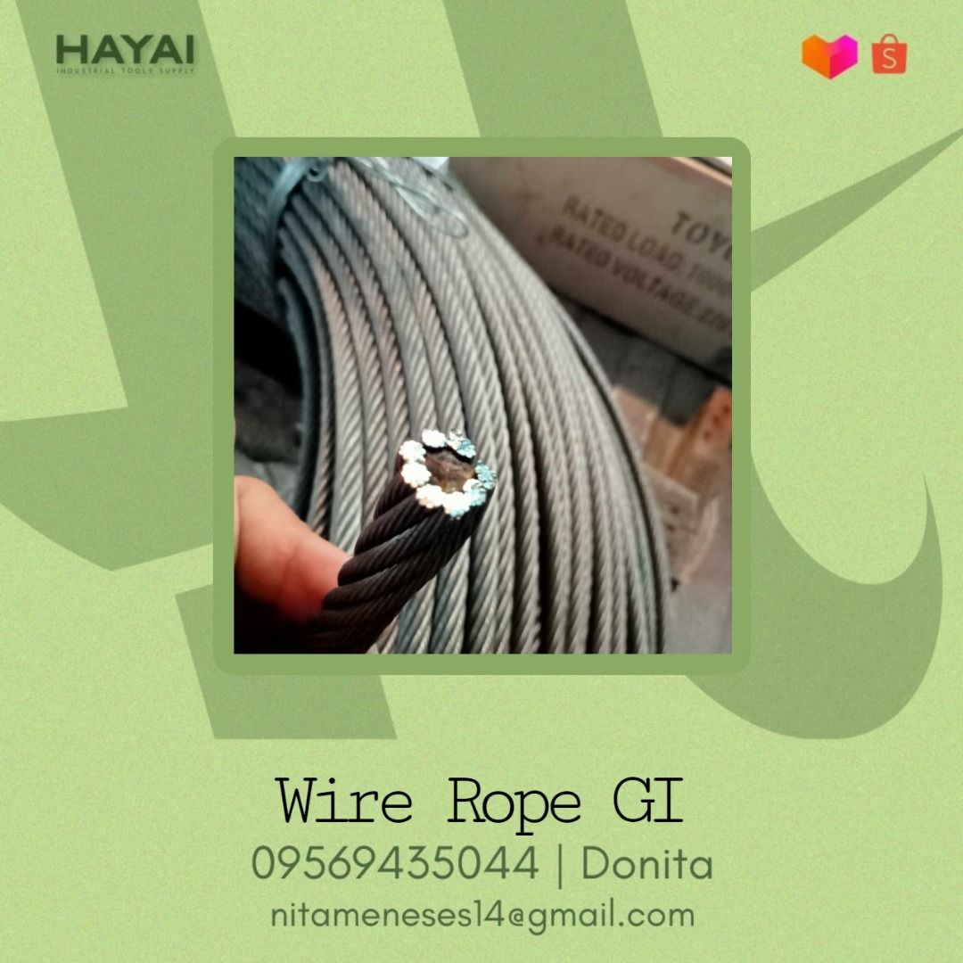 Wire Rope GI, Commercial & Industrial, Industrial Equipment on Carousell