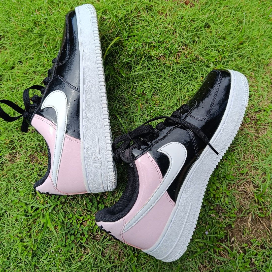 Womens Air Force 1 Nike Shoes Sneakers Essential Pink Black