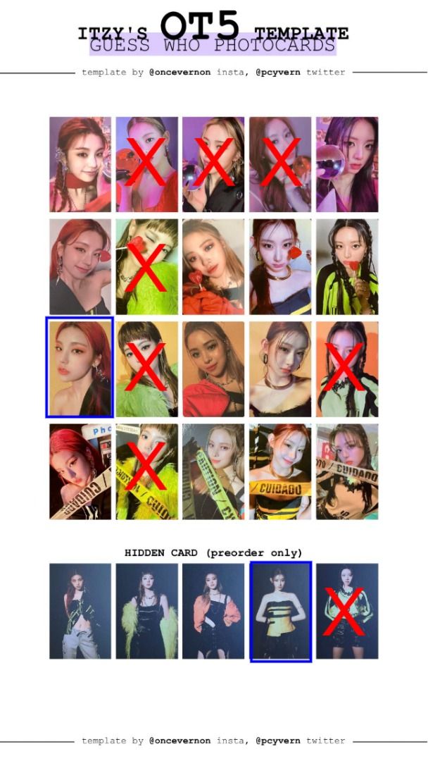 WTT/WTS Itzy Guess Who Photocards, Hobbies & Toys, Memorabilia