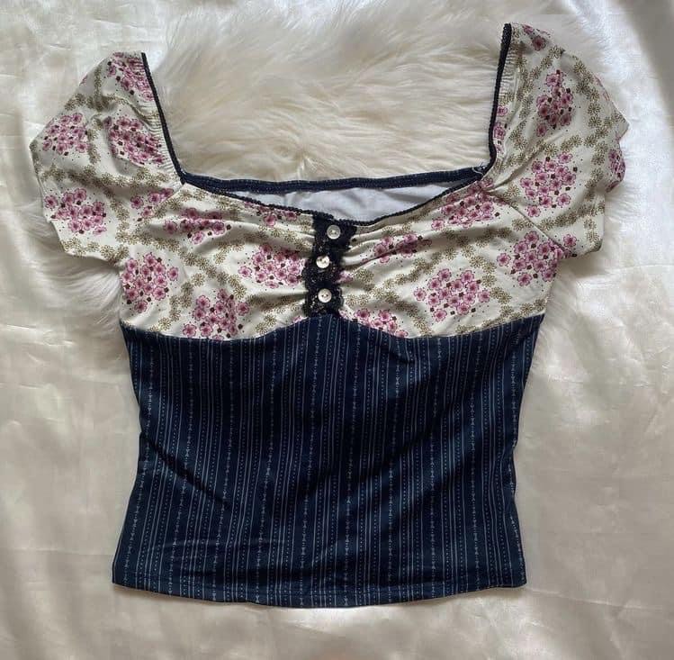 y2k coquette acubi top, Women's Fashion, Tops, Blouses on Carousell