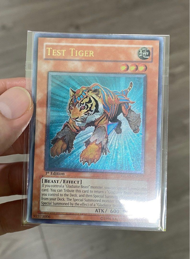 Yugioh Ultimate Rare - Test Tiger - GLAS-EN082 - 1st Edition