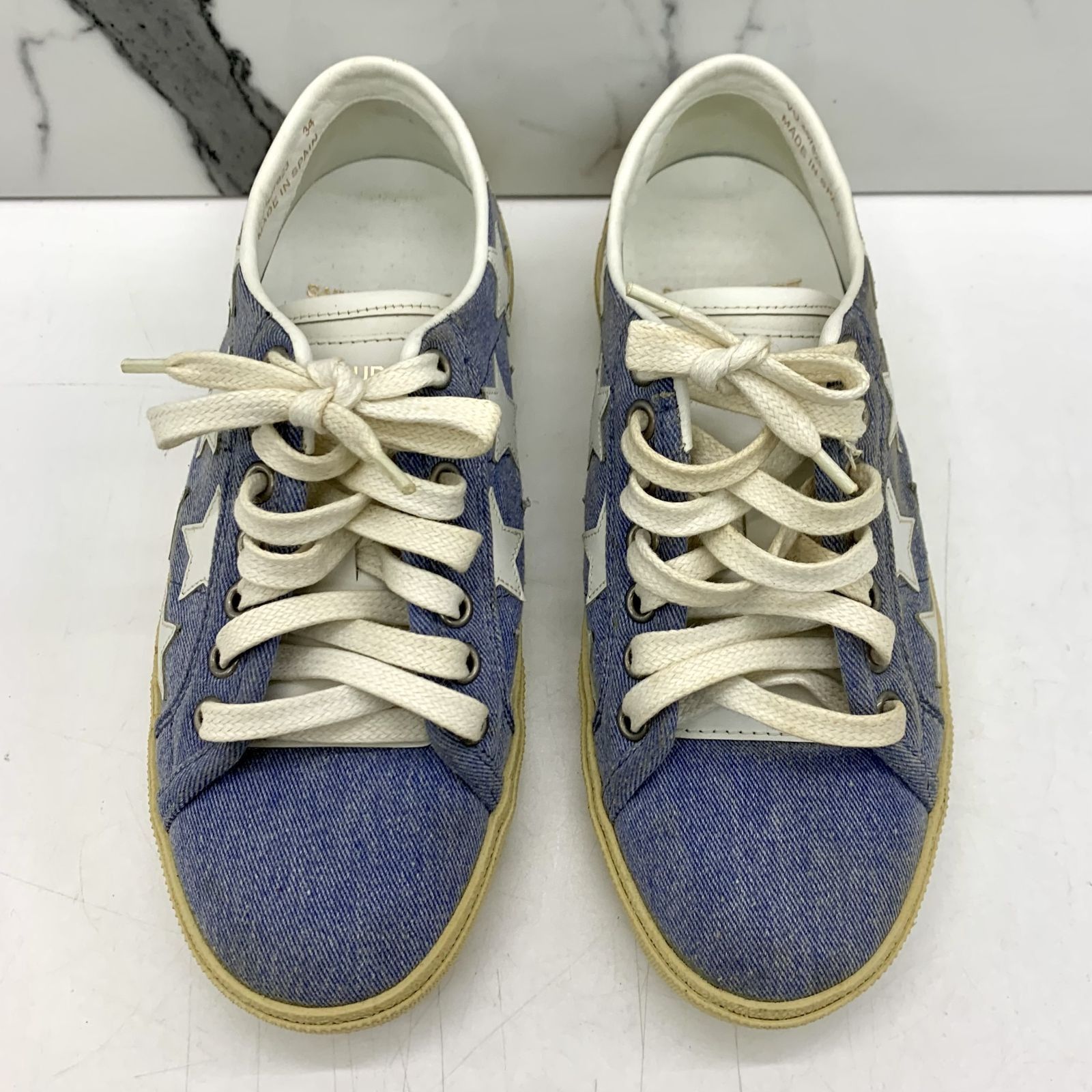 Ysl blue shoes sales