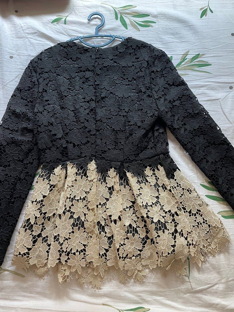 ZALIA LACE PEPLUM Women s Fashion Tops Blouses on Carousell