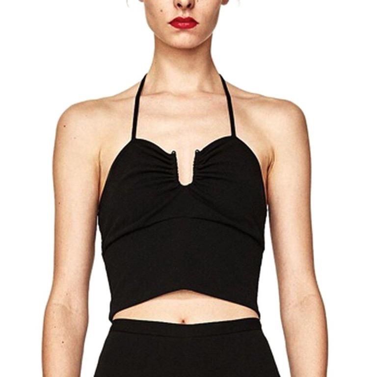 Zara Black Lace Bralette Crop Top, Women's Fashion, Tops, Other Tops on  Carousell