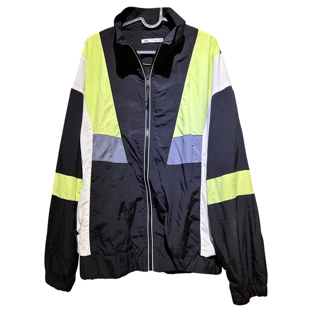 Zara Coach Windcheater Neon Green Black