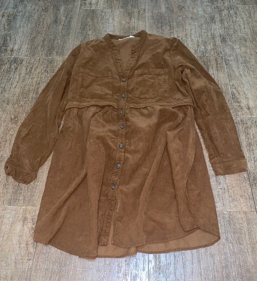 ZARA corduroy dress, Women's Fashion, Dresses & Sets, Dresses on Carousell