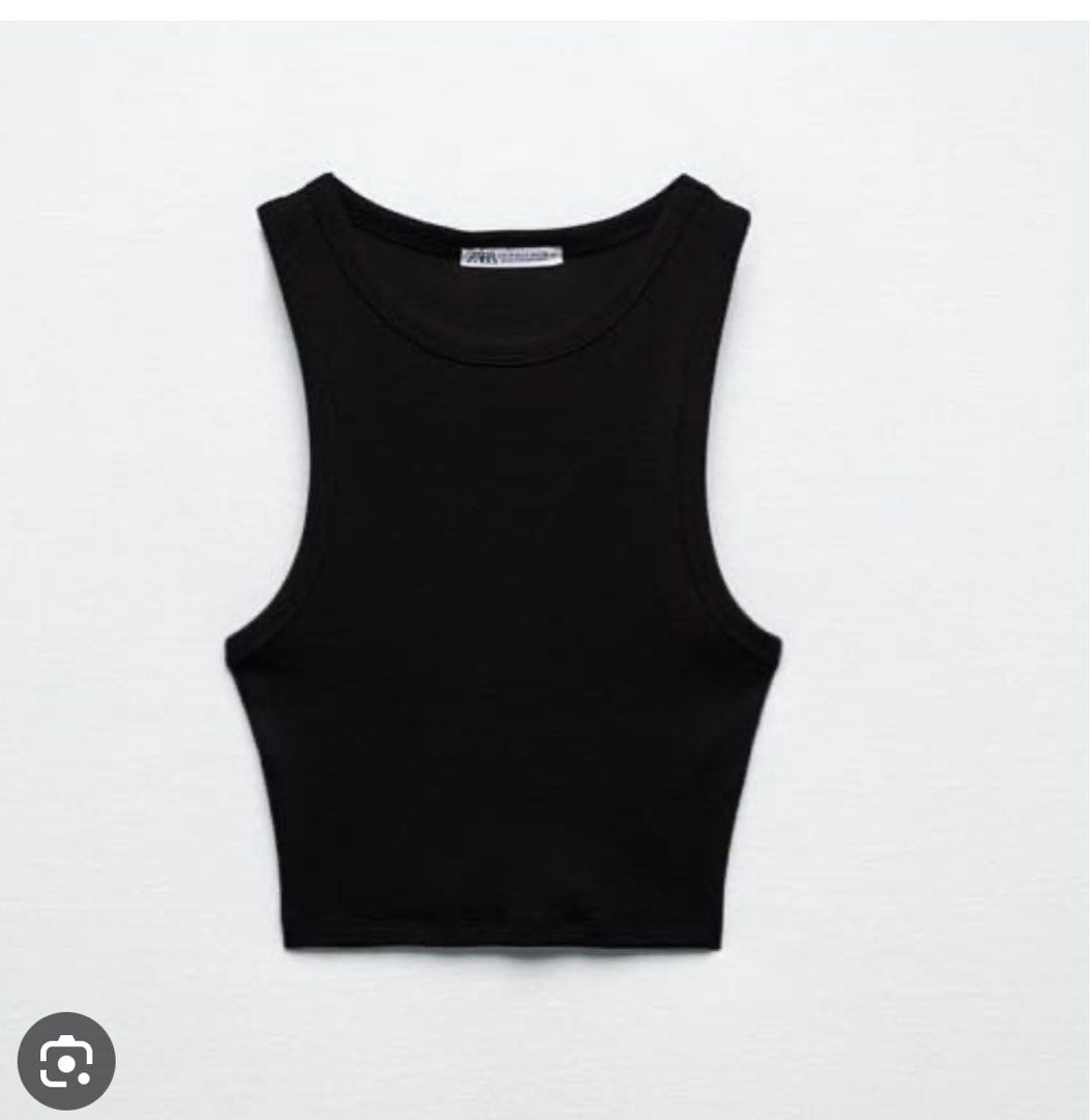 WDIRARA Women's Graphic Crop Tank Top - Sleeveless Slim Fit Crew Neck Casual Summer Top