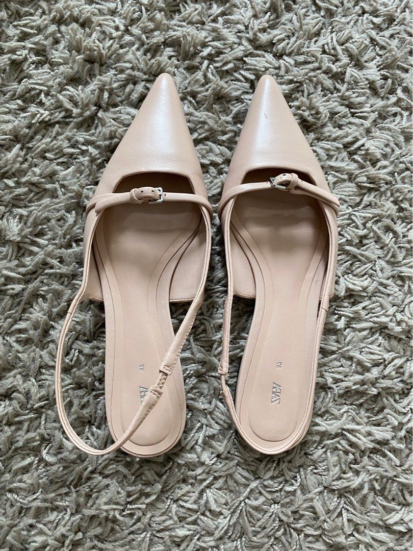 pointed flat shoes zara