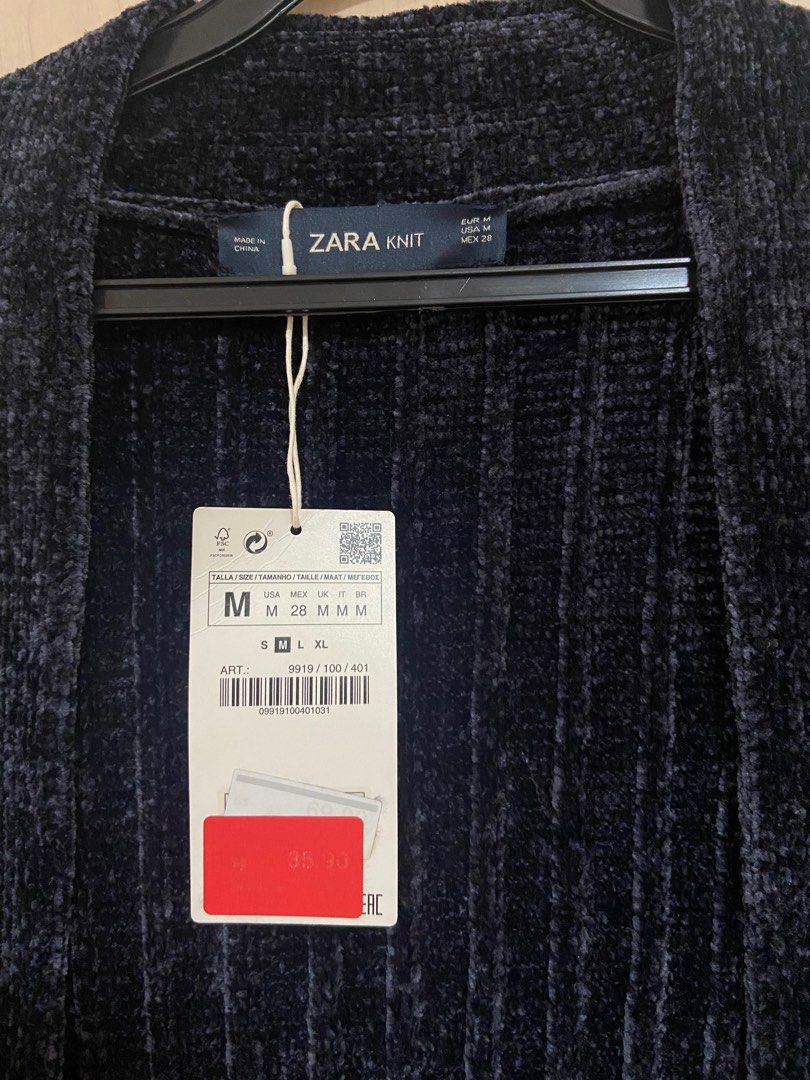 Chenille cardigan zara sales