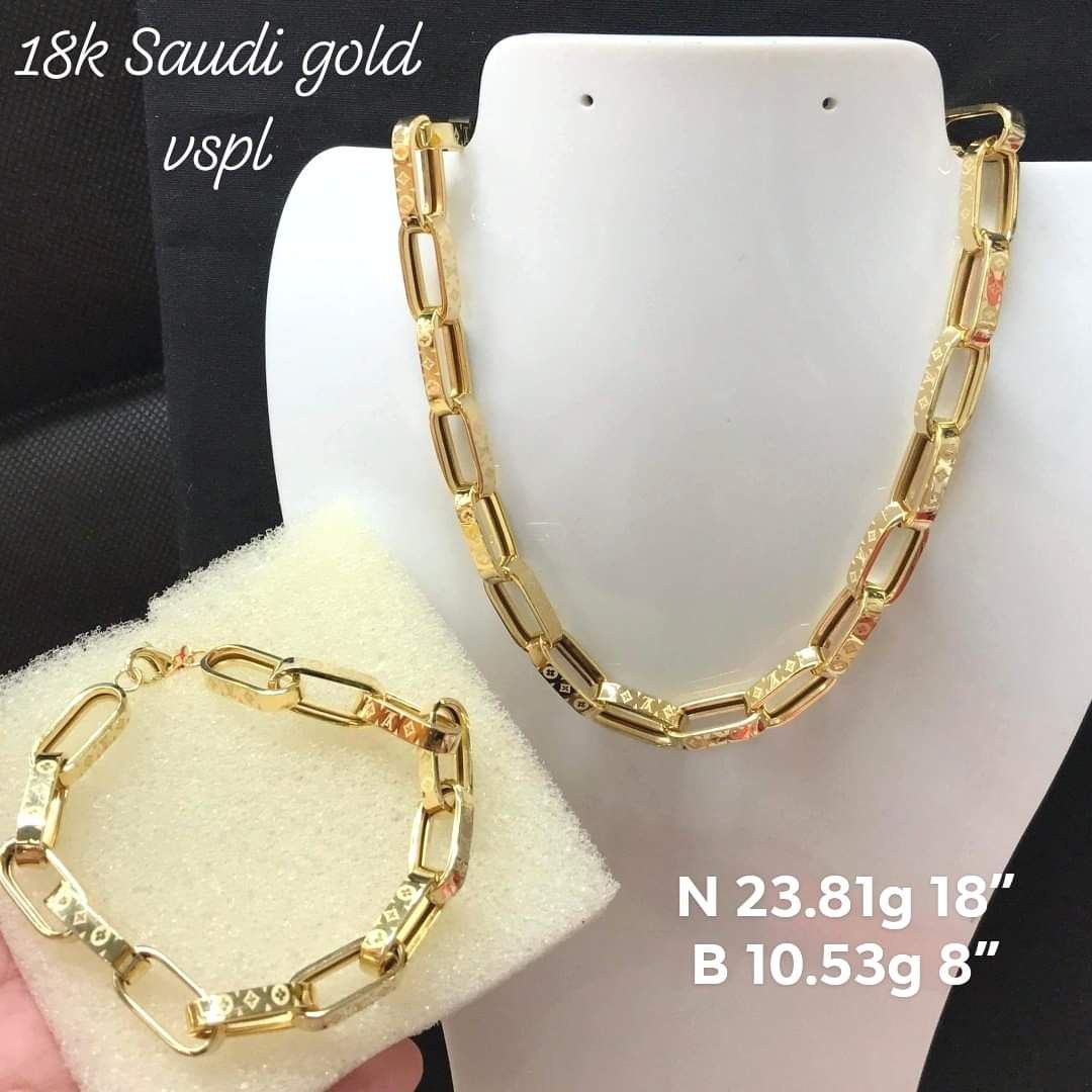 18K Saudi Gold Necklace, Women's Fashion, Jewelry & Organizers, Necklaces  on Carousell