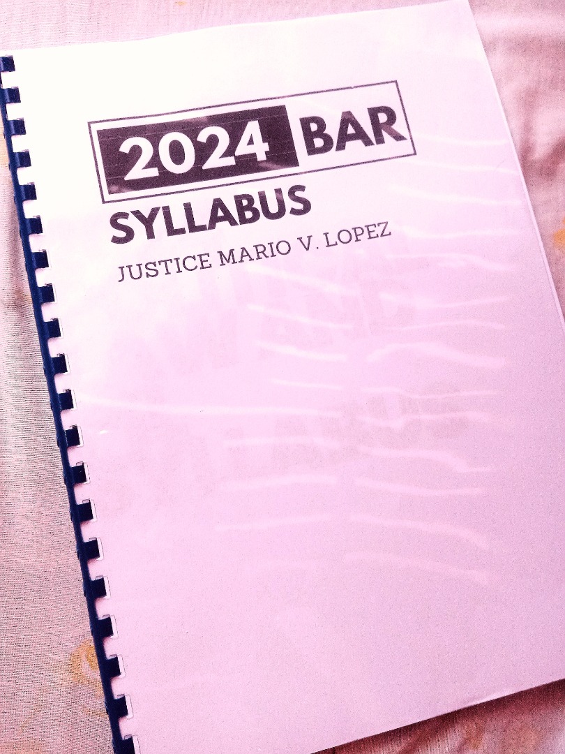 2024 Bar Syllabus, Hobbies & Toys, Books & Magazines, Textbooks on