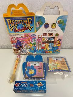 1988 開心樂園餐 bedtime happy meal 麥當勞叔叔 夜光星星 Ronald McDonald bedtime glow in the dark figurine 牙膏 牙刷