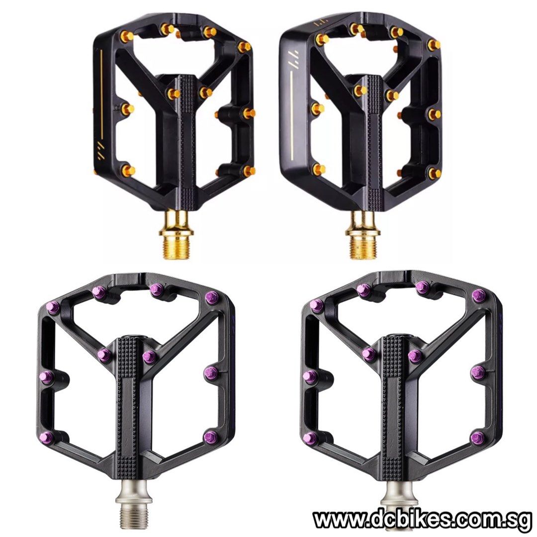 Black and gold mtb pedals sales