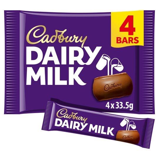 (兩包) 吉百利 Cadbury 4條裝 朱古力條 Cadbury Chocolate Bar 4 Pack Multipack 多款味道可選 ...