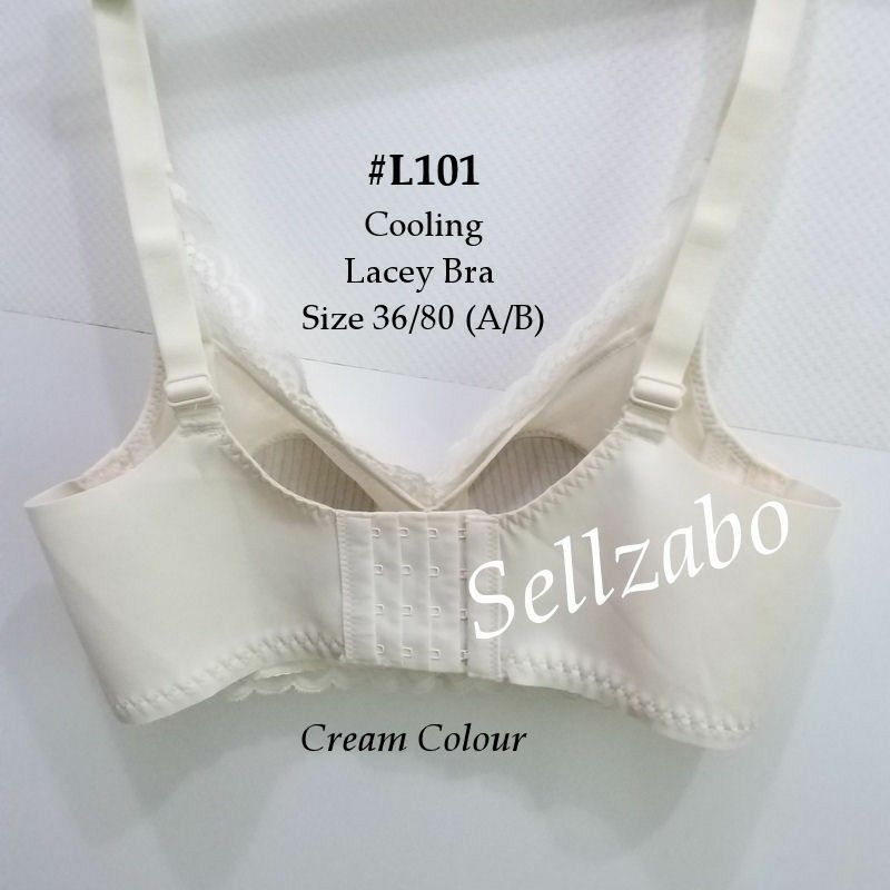 Strapless Bra Cream Size 36AA (A80) Excellent Condition