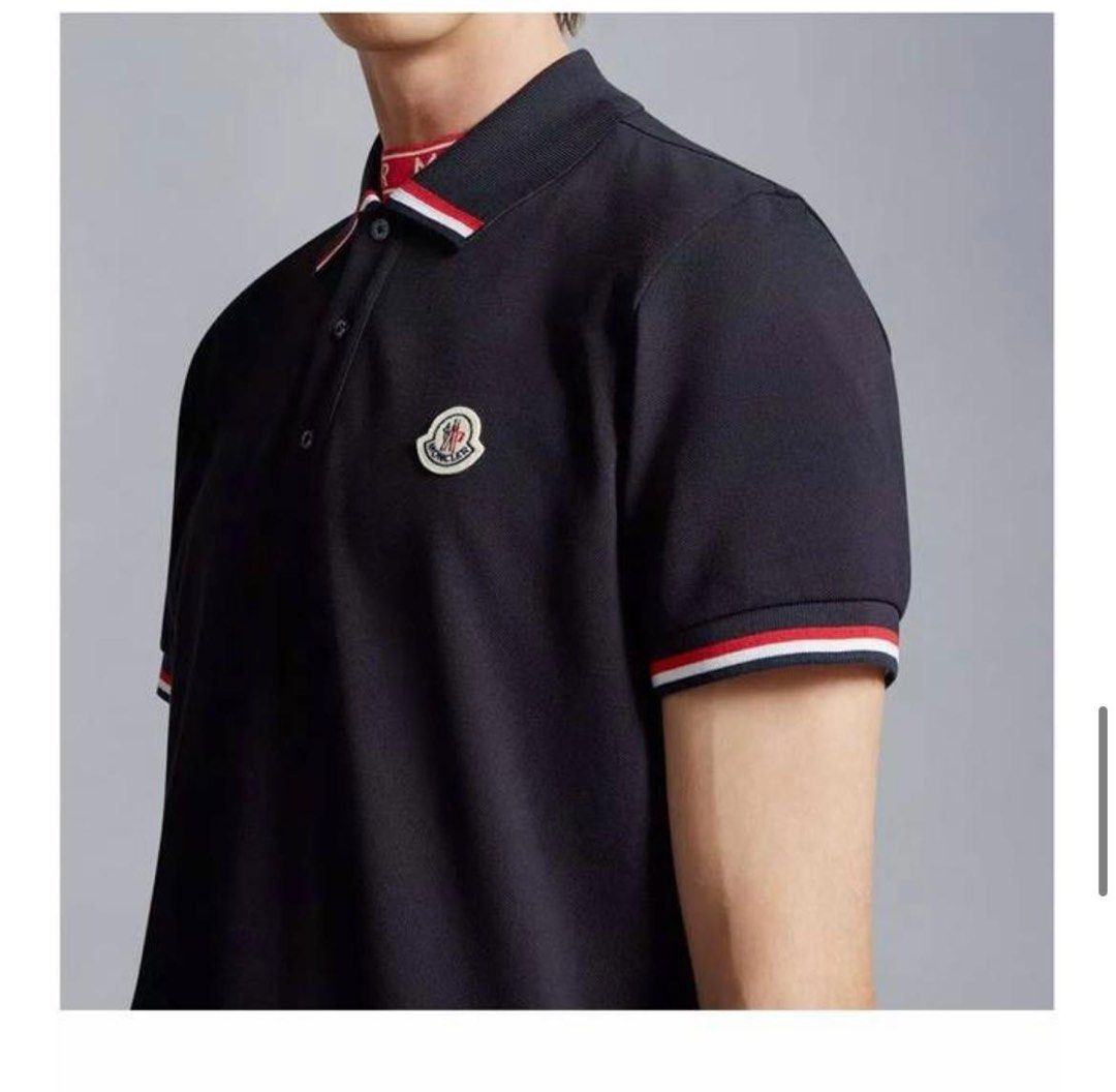 Moncler Polo Shirt Navy Blue 8A00015899UR77X Carousell