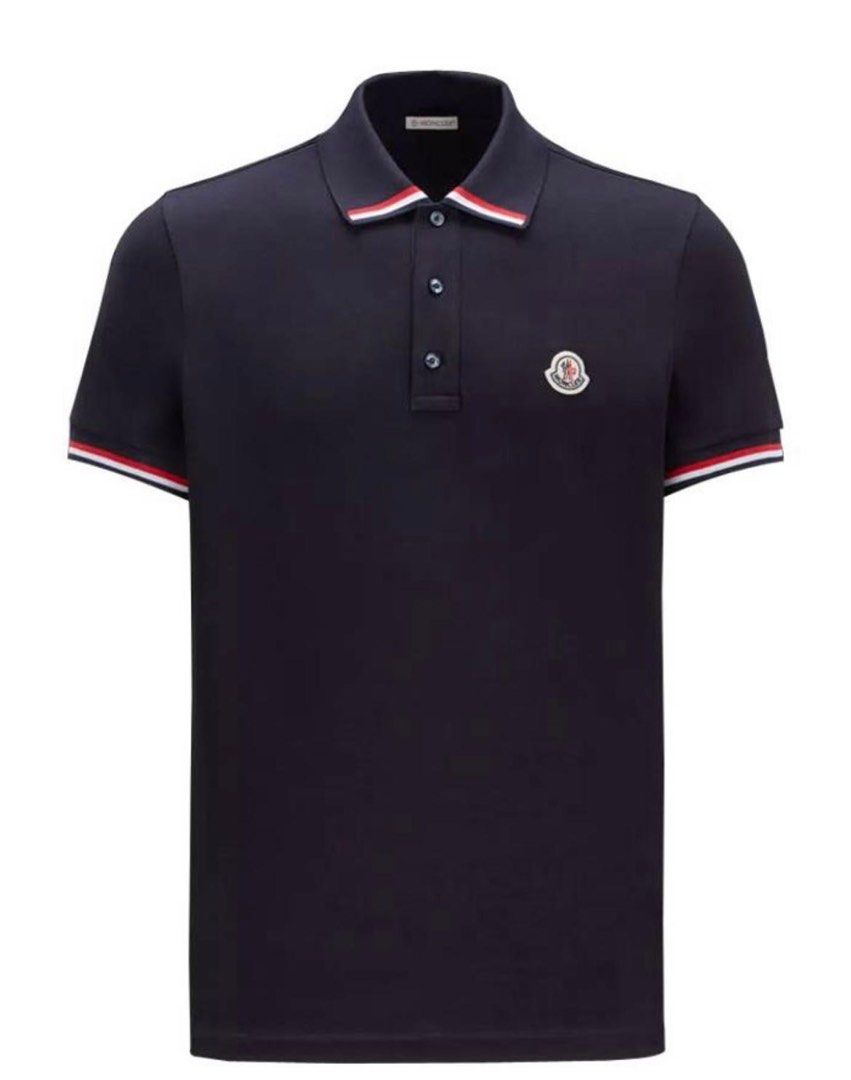 Moncler blue polo shirt clearance