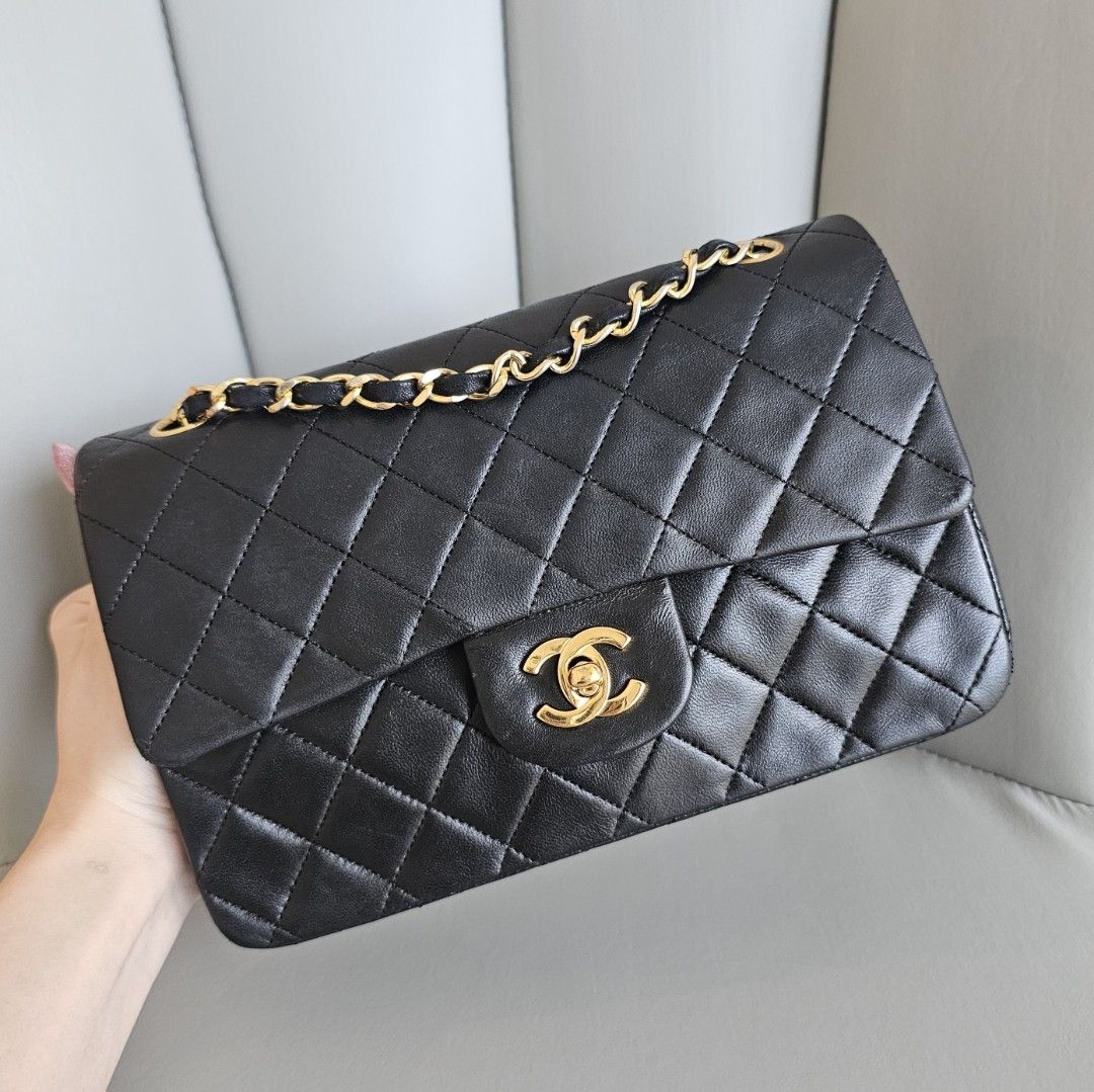 🖤 [SOLD] VINTAGE CHANEL 17CM CLASSIC MINI SQUARE FLAP BAG BLACK