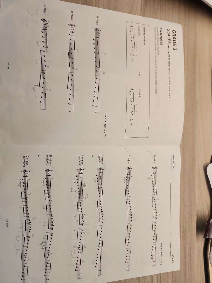 ABRSM violin grade 2 exam scales and arpeggios book, Hobbies & Toys