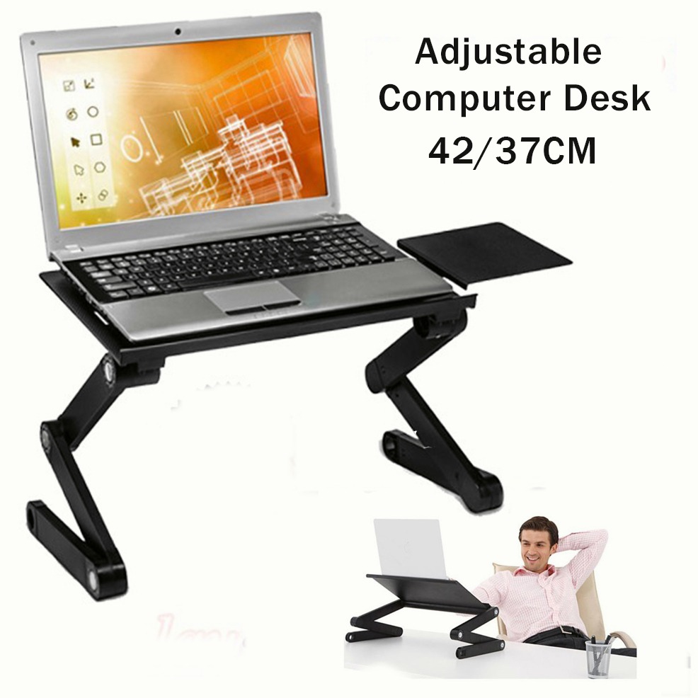 Adjustable Vented Laptop Table Laptop Computer Desk Portable Stand ...