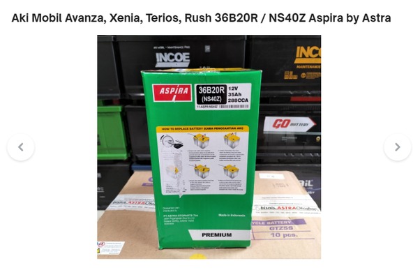 AKI ASPIRA NS40Z ASLI ORIGINAL, Mobil & Motor, Mobil untuk Dijual di