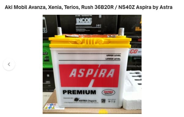 AKI ASPIRA NS40Z ASLI ORIGINAL, Mobil & Motor, Mobil untuk Dijual di