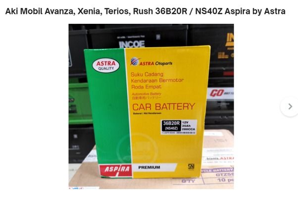 AKI ASPIRA NS40Z ASLI ORIGINAL, Mobil & Motor, Mobil untuk Dijual di