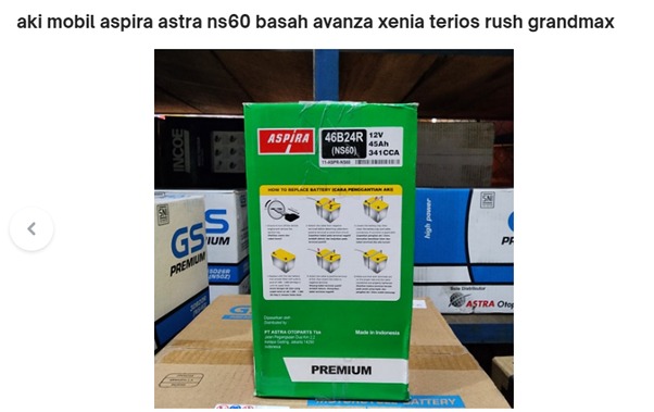 AKI ASPIRA NS60 ASLI ORIGINAL, Mobil & Motor, Mobil untuk Dijual di