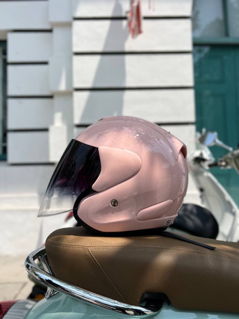 pastel pink motorcycle