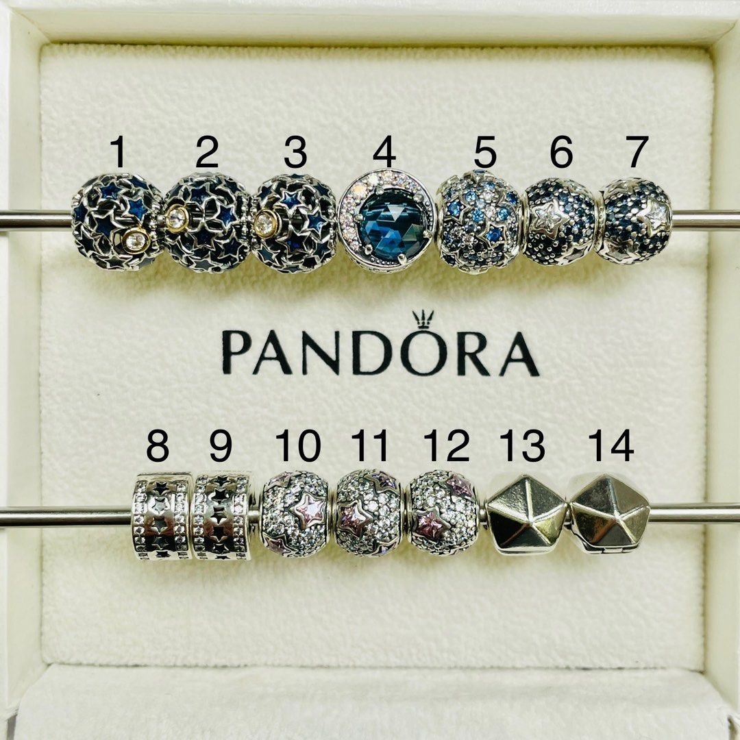 Authentic pandora charm bracelet with 17 pandora charms Spacers 925  Bracelet 7”B 