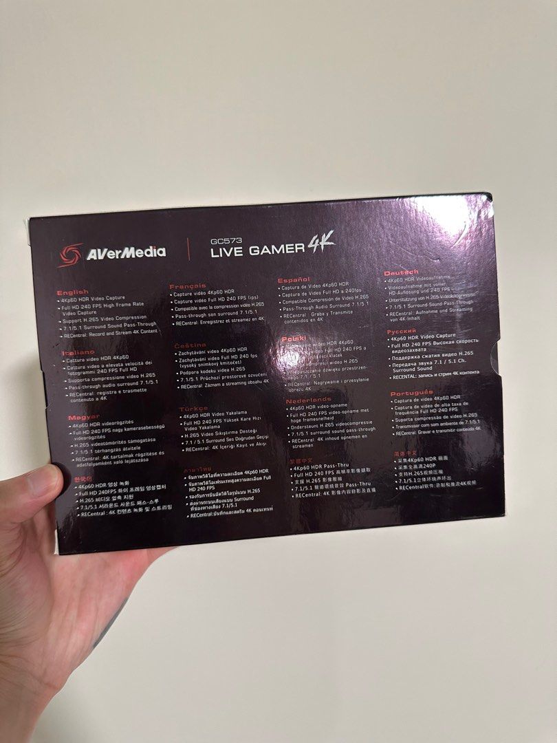 AVerMedia Live Gamer 4K Capture Card, 電腦&科技, 電腦周邊及配件