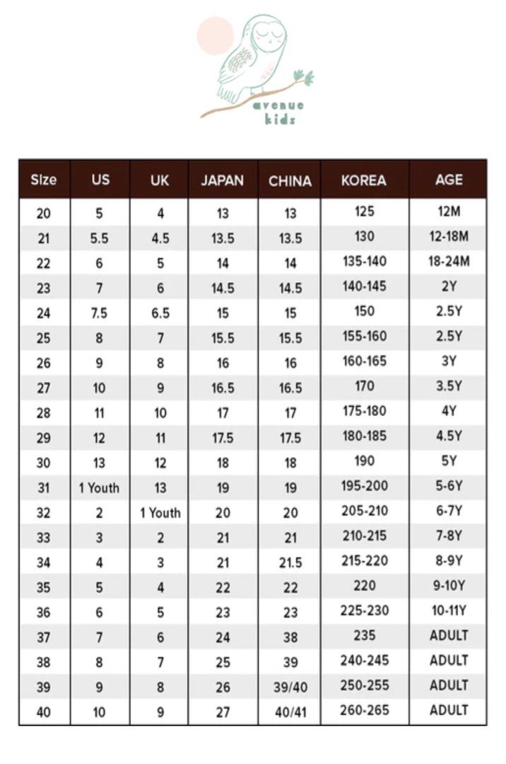 Baby girl shoes size chart cheap