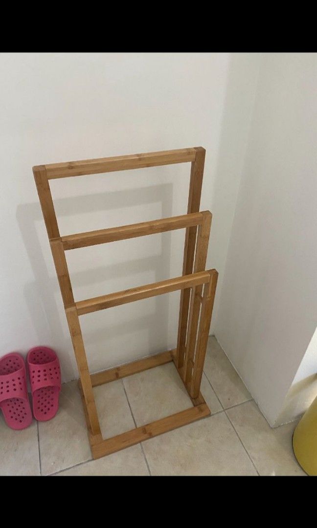 Bamboo towel rack, Furniture & Home Living, Bathroom & Kitchen Fixtures